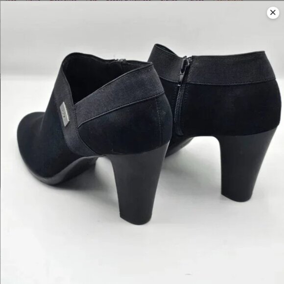 Anne Klein AKSPORT Heeled Ankle Bootie| Black Faux Suede | Size 11 | NWOT - Picture 7 of 8